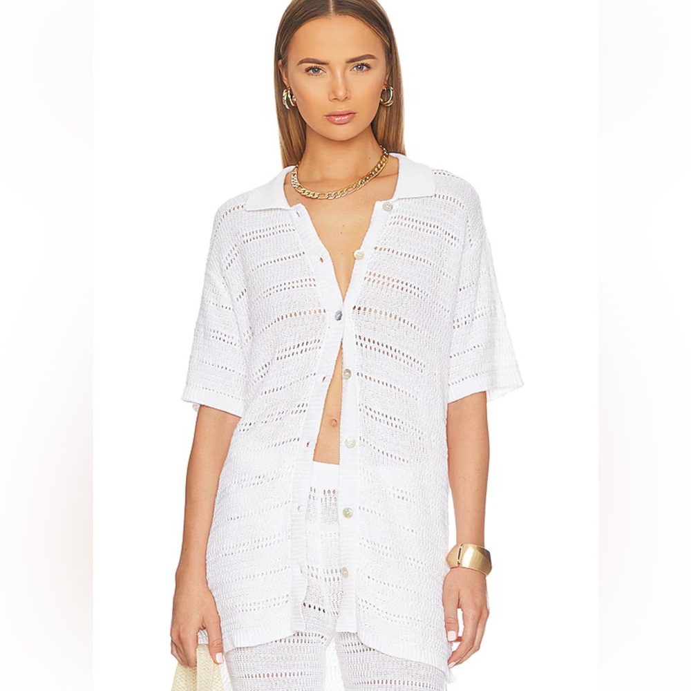 NWT LSPACE Marbella top in white